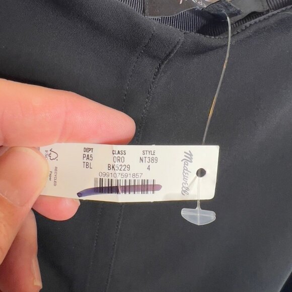 Madewell $118 Asymmetric Midi Skirt Black Size 4 NT389 - Picture 3 of 6